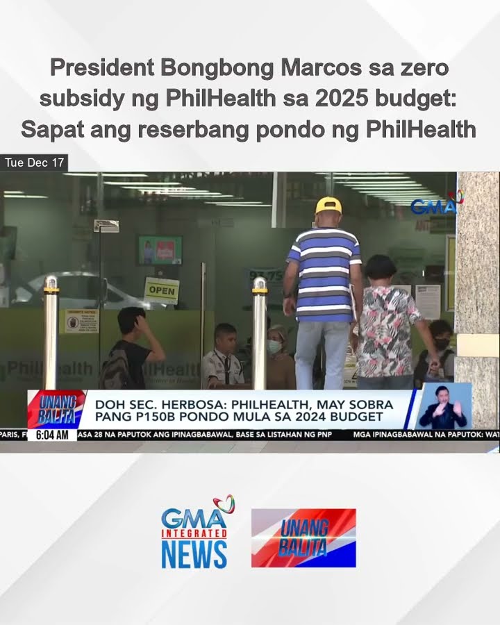 President Bongbong Marcos sa zero subsidy ng PhilHealth sa 2025 budget – Sapat ang... | Unang Balita