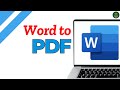 How to Convert Word Document to PDF Without Losing Format ?