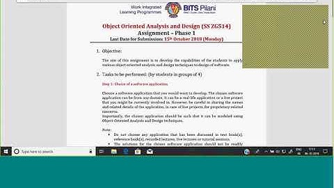 WILP Object Oriented Analysis and design ( OOAD ) Lecture 8 Part 2