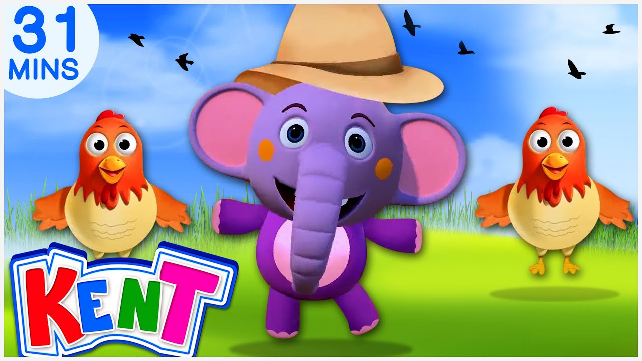 ⁣Kent the Elephant | Old MacDonald Had A Farm Nursery Rhyme Song for Children in 3D