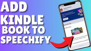 How to Add Kindle Books to Speechify - Include Kindle Books to Speechify ( 2024)