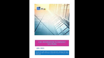 CSEC IT Jan 2021 P2 Solutions