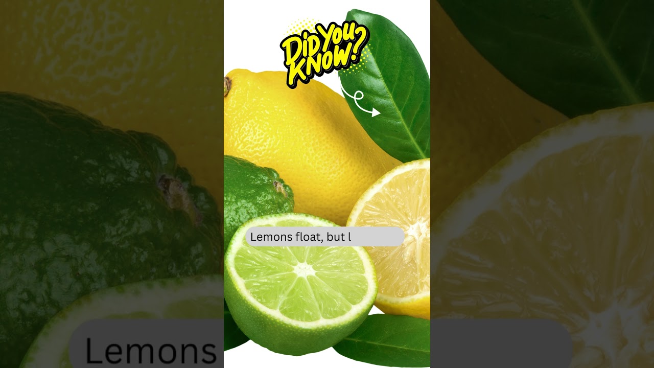 Facts Daily 104 Lemons float, but limes sink 