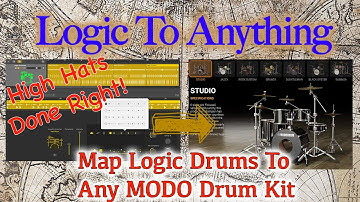 Logic Drums To Anything - Awesomely Mapping To Any MODO Drum Kit (with HH, Snare, Toms control, etc)
