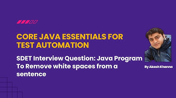 Java Program To Remove white spaces from a sentence(String)