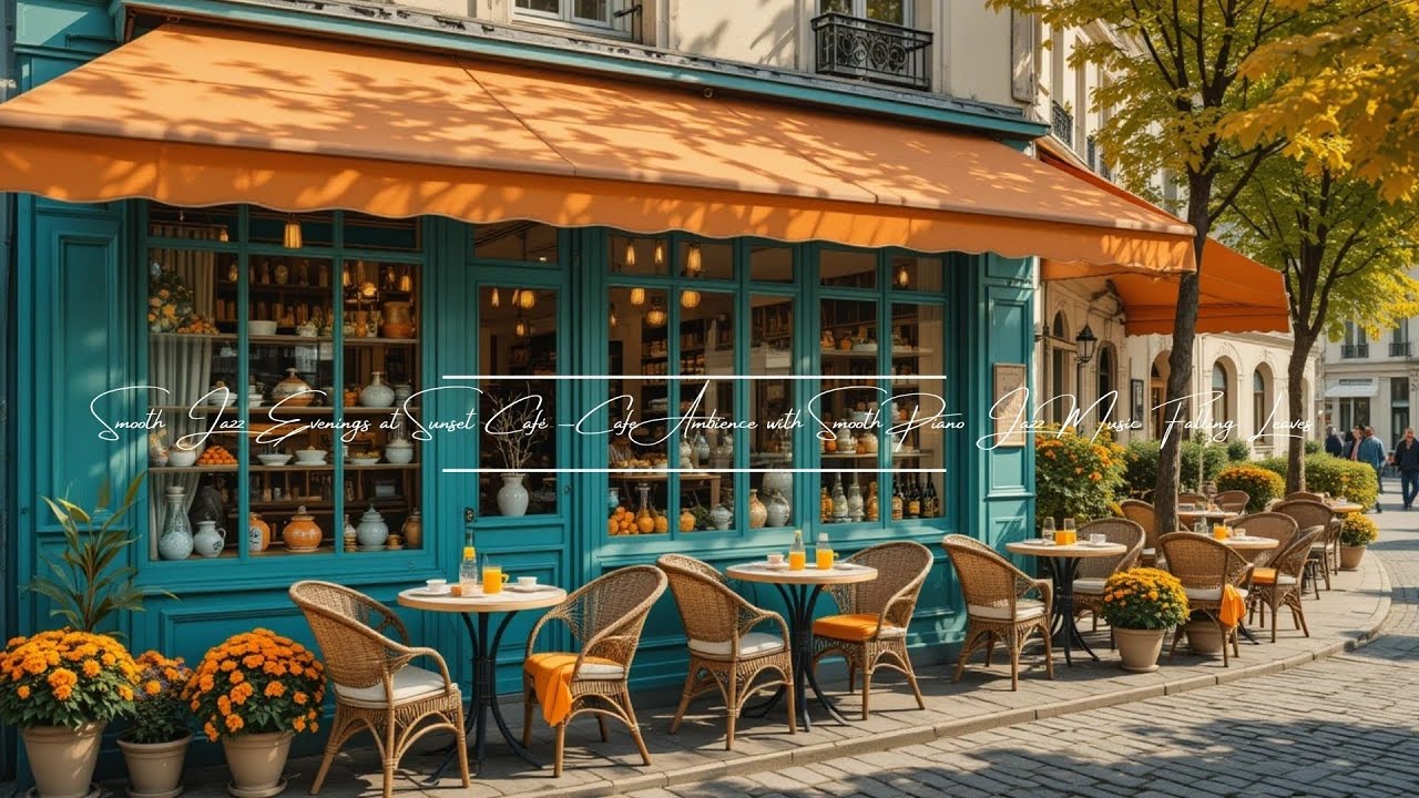 Smooth Jazz Evenings at Sunset Café –Cafe ☕Ambience with Smooth Piano Jazz Music Falling Leaves" Smooth Jazz Evenings at Sunset Café –Cafe ☕Ambience with Smooth Piano Jazz Music Falling Leaves"