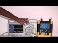 A Tektronix MDO 3104 Oscilloscope Is Connected to a Fluke 190 502 ScopeMeter