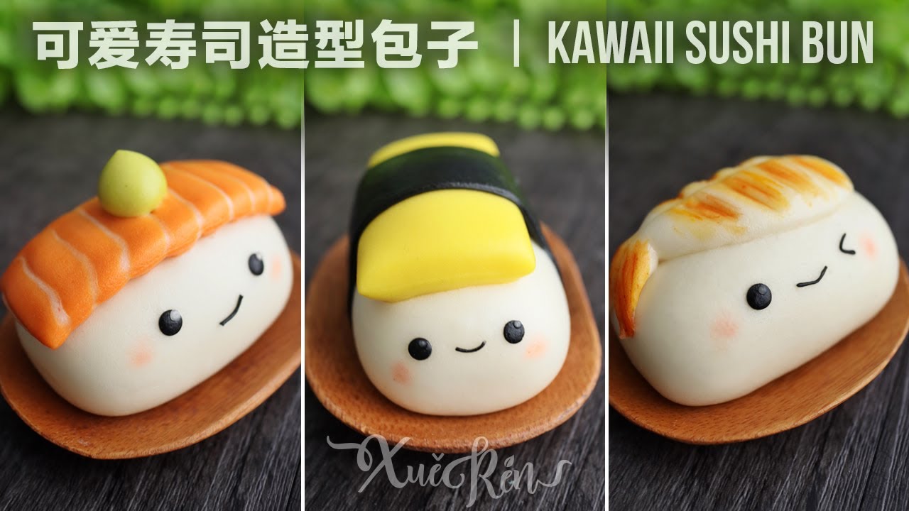 Kawaii Sushi Steamed Buns ｜可爱寿司造型包子 (CC)