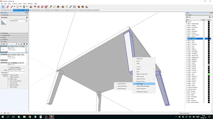 Quick coffee table in Sketchup