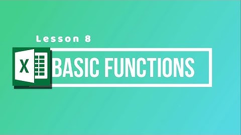 Lesson 8 Basic Functions: MS Excel for Microentrepreneurs (Filipino)