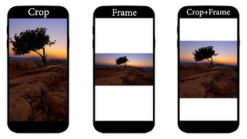 16:9 to 9:16 aspect ratio conversion options for Instagram IGTV - horizontal to vertical
