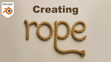 Blender: Make Rope Fast & Easy !