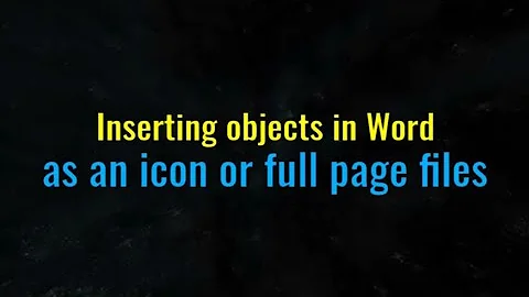 Inserting Word files inside a mother word file as ...