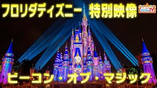 フロリダディズニー ビーコン オブ マジック特別映像 ４つのパークのシンボルが夜空を照らす Youtube