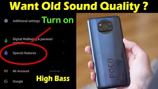 POCO X3 - Old Sound Quality | Enable this option For dual high bass sound quality - Tamil