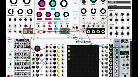 VCV Rack | Router, Clouds, Rings | Mutable Instruments software | Blue Guitar
