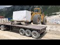 Cat 988B Wheel Loader Loading Marble Blocks On Trucks - Birros Marbles