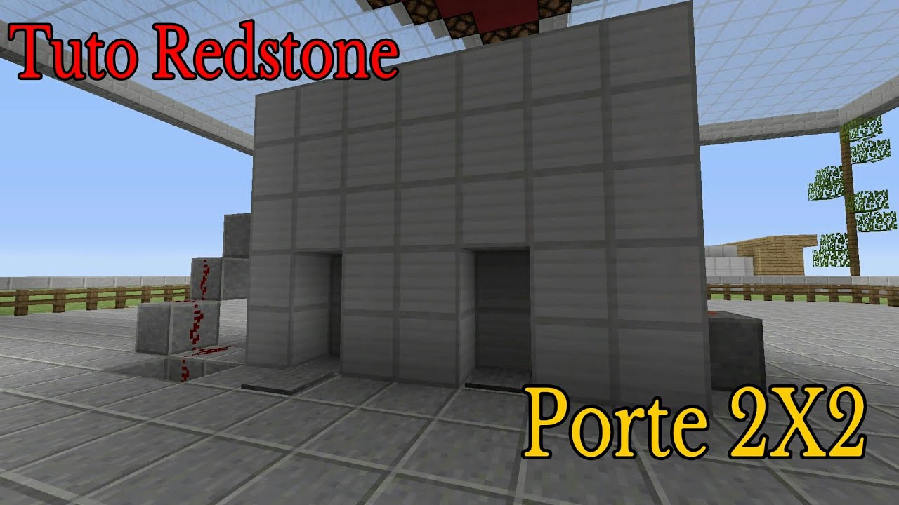TUTO REDSTONE MINECRAFT: PORTE 2X1 - YouTube
