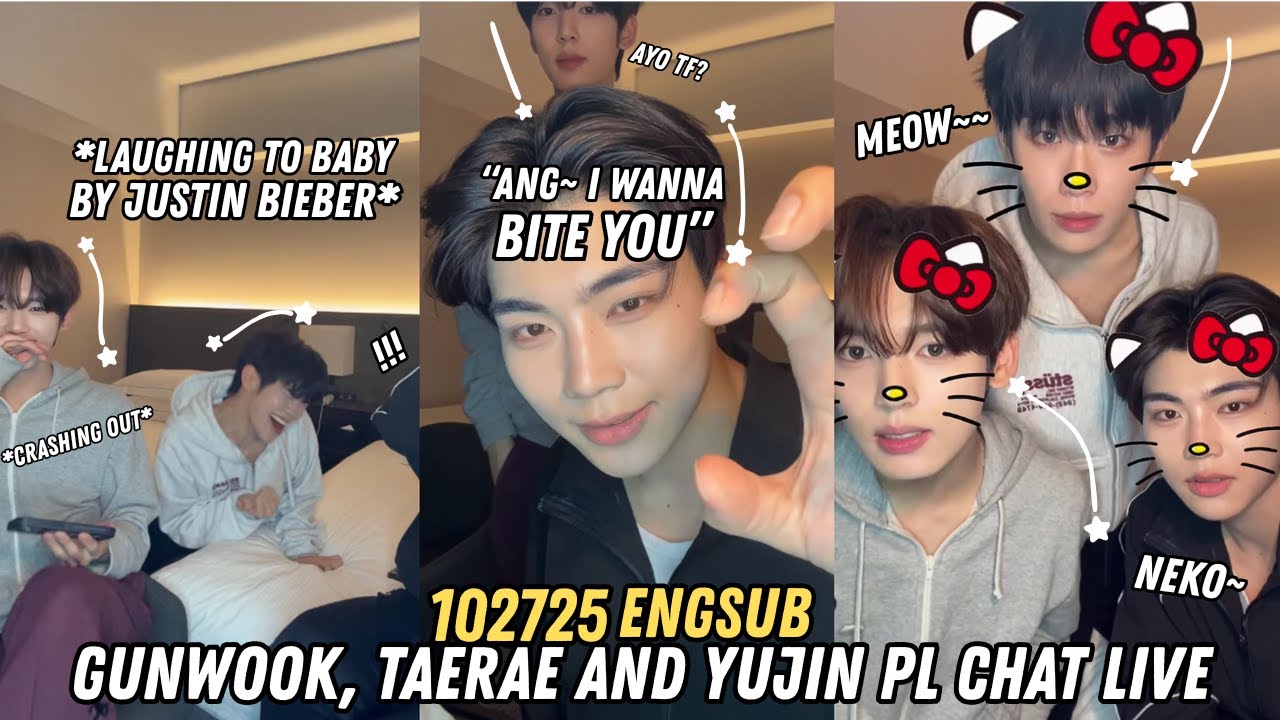 102725 Plus chat live with Gunwook, Taerae and Yujin..pure chaos lol