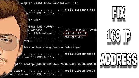 How do you fix a 169 IP address so you can get online?