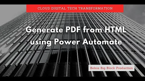 Generate PDF from HTML using Power Automate