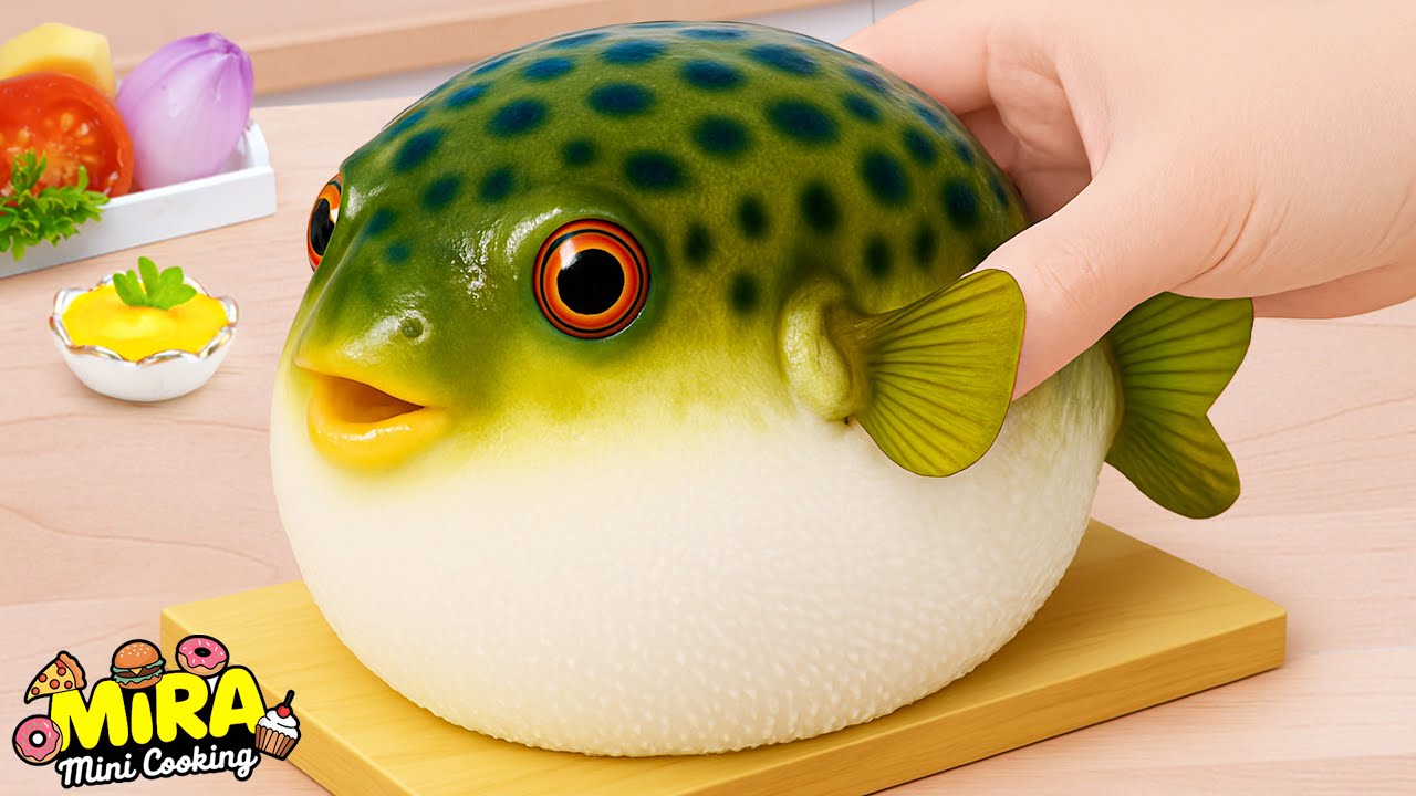 Resep Seafood 🐟 Belut asap dan ikan buntal panggang dengan lemon 💕 Mira Mini Cooking