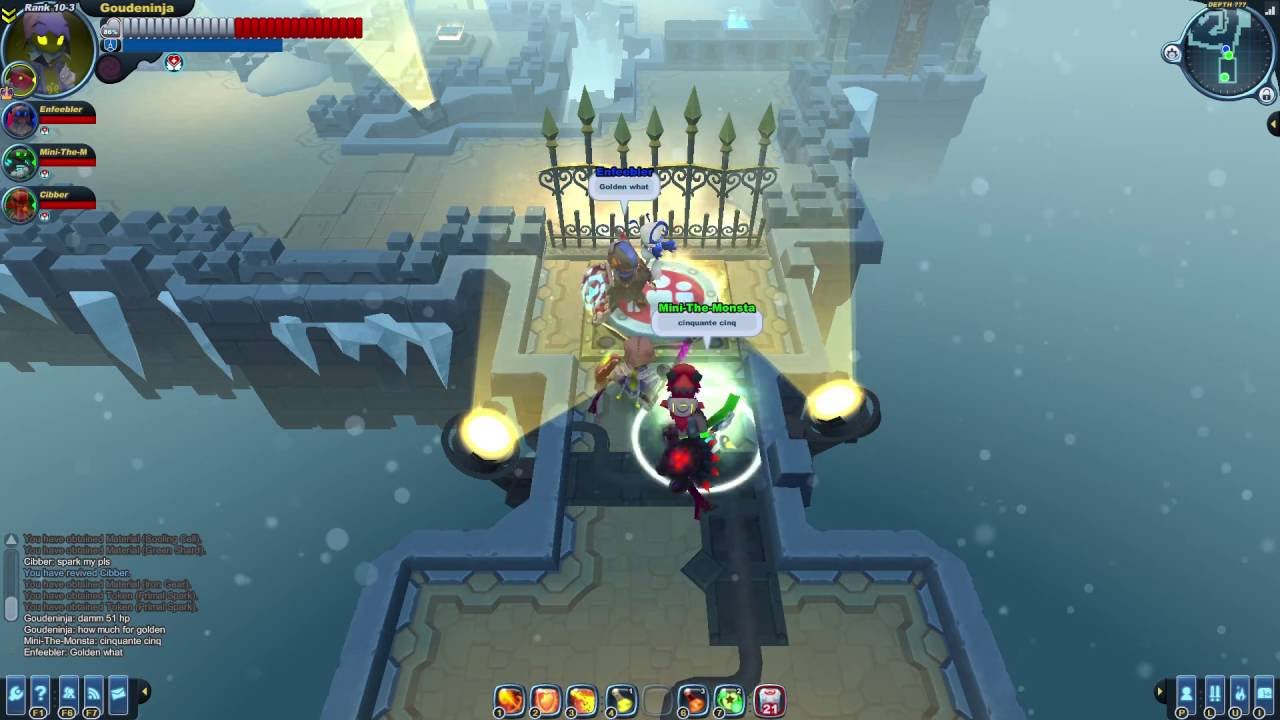 Spiral Knights shadow lair ice queen king slime full party YouTube