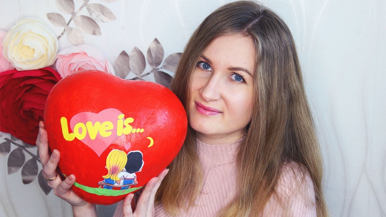 ⁣МАСТЕР-КЛАСС Сердце LOVE IS папье маше своими руками | Сладкий подарок на 14 февраля