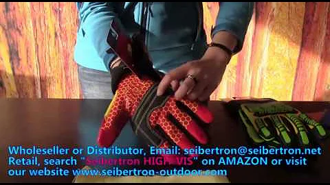 Seibertron HIGH VIS HCR5 SDXG2 Reducing Anti-Impact Mechanics Heavy Duty Safety Gloves CE EN388