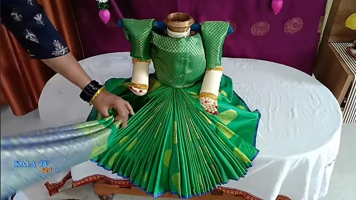 Saree Decoration | Easy Saree Draping For Varamahalakshmi Festival #varamahalakshmi #sareedraping