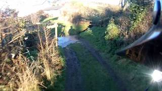 Fording the Coldwell Brook near Pelynt in Cornwall