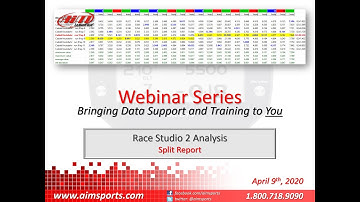 1-4 Race Studio 2 Analysis Split Report - Live Webinar - 4/9/2020