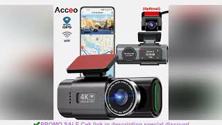 Dash Cam 4K UHD Recording Car Camera DVR Night Vision Video Recorder Built-In Wi-Fi Support GPS 24H