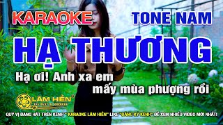 Hạ Thương Karaoke Nhạc Sống Tone Nam Dm I Karaoke Lâm Hiền