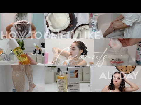 My coconut scented hygiene routine! (cleansers + moisturizer + fragrances + hair products + etc.) @chloeyazmean535
