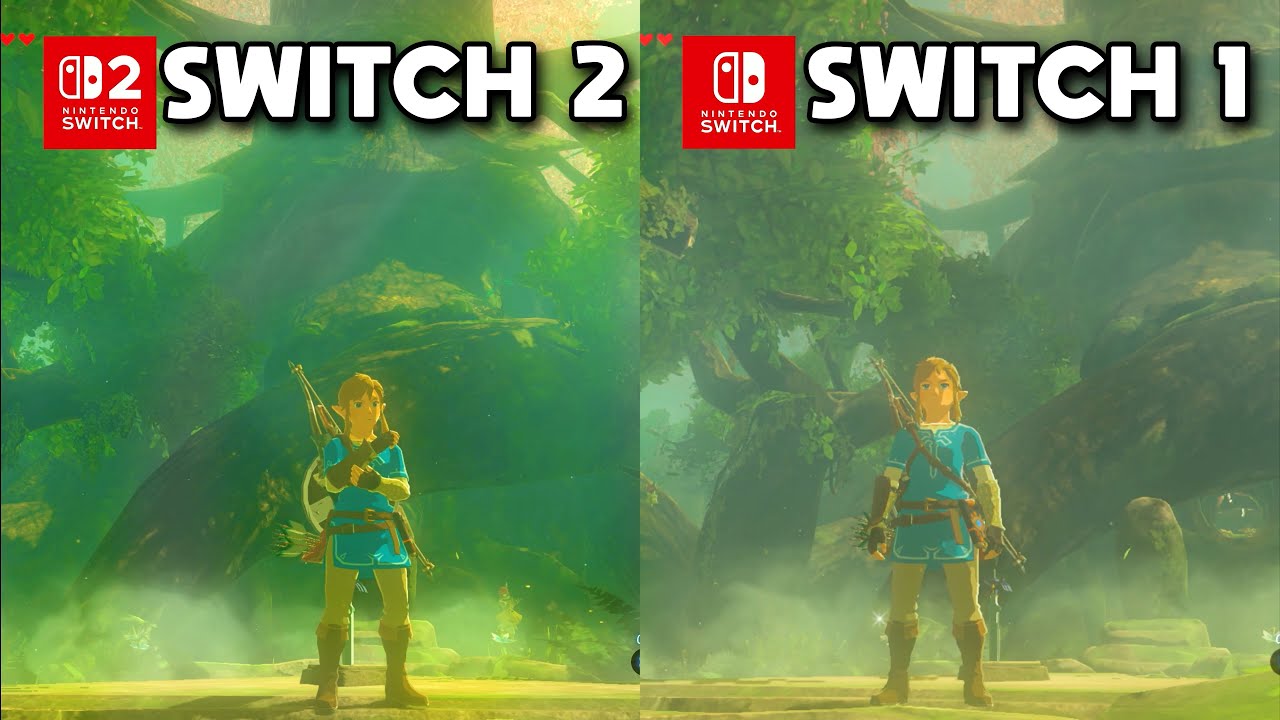 Breath of The Wild: Switch 1 vs Switch 2 Graphics Comparison