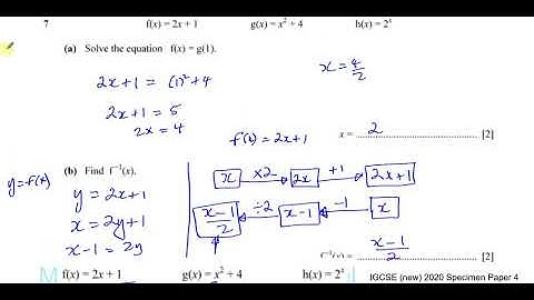 0580/04/SP/20 (IGCSE) 2020 Specimen Paper 4  Q7 Functions
