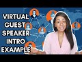 Example of introducing a virtual guest speaker