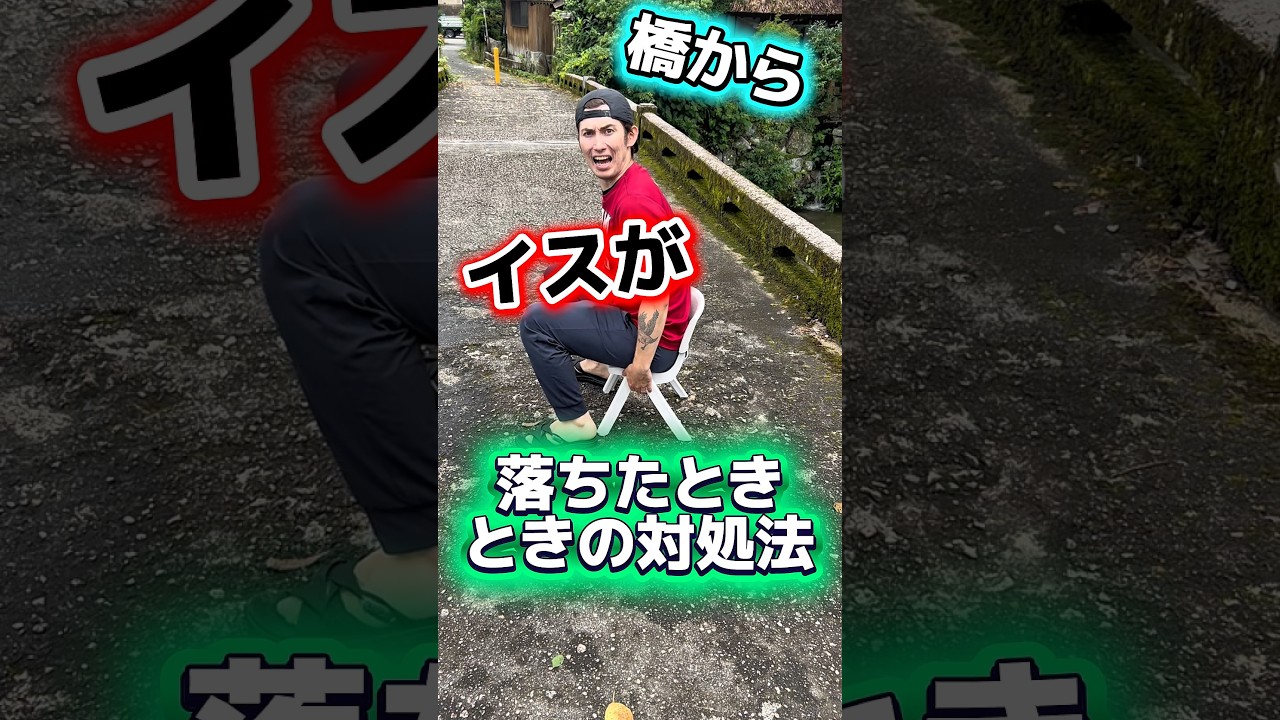 橋からイスが落ちたときの対処法🪑#shorts