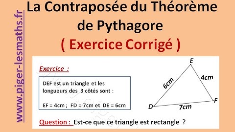 Contraposée du Théorème de Pythagore | 4ème et 3ème | Piger-lesmaths.fr