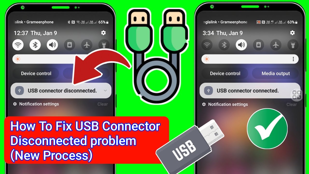 How to Fix Samsung USB connector Connected Disconnected problem ...