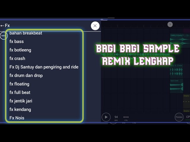 Bagi Bagi Sample remix Vocal Lurus,Fill,Rytem,suling sakti,dll - Anggi Fvnky Rmx class=