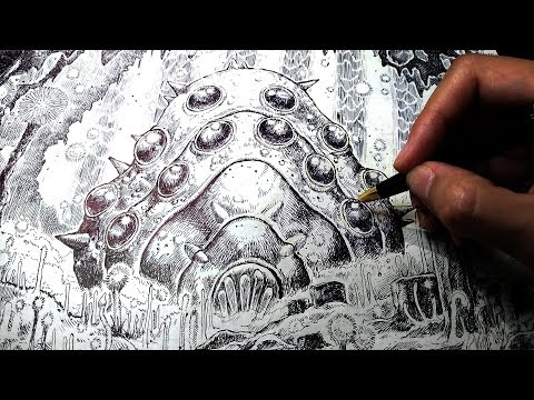 風の谷のナウシカ 王蟲 腐海 イラスト ボールペン Drawing Nausicaa Ohmu Toxic Jungle Ballpoint Pen Art Youtube