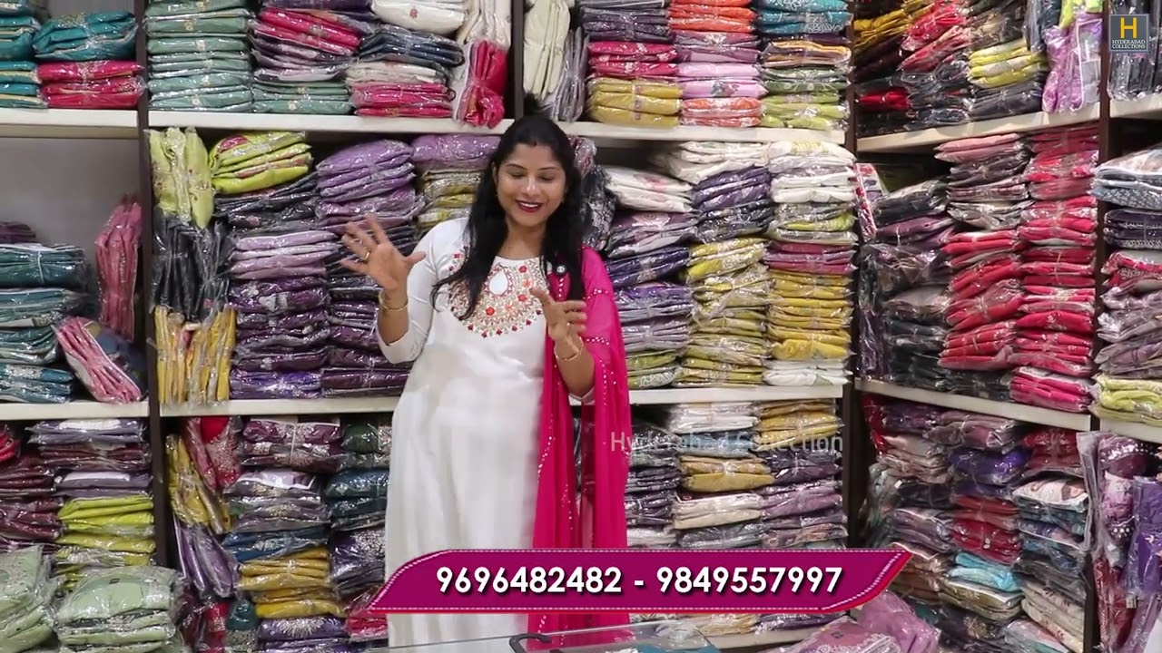 Hyderabad Biggest 3 Piece Kurti Wholesale 🛍️ | Madina Market | Uzee Designers | Trending Dresses