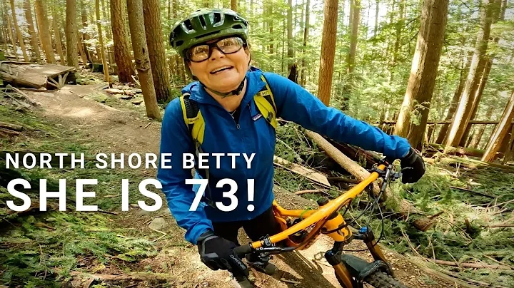 73 Years old Woman Mountain Bikes down Double Blac...