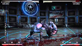 MKX Sub-Zero (Cryomancer) 31% run combo (Easy, meterless)