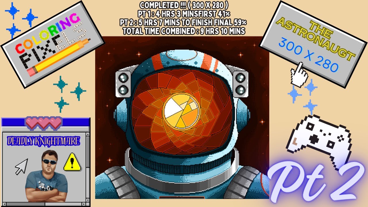 Coloring Pixels / The Astronaut pt 2 / 300 x 280