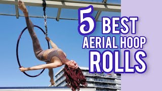 5 most USEFUL Aerial Hoop ROLLS (aerial hoop tutorial)