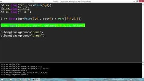 FoxDot visual feedback testing