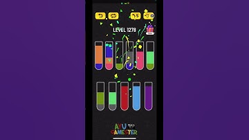 Water Sort puzzle level 1278 | AYU Gamester #shorts